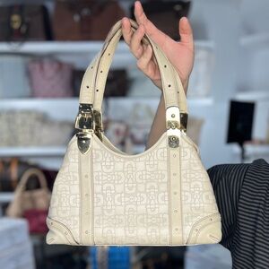 Gucci Horsebit Embossed Leather Hobo